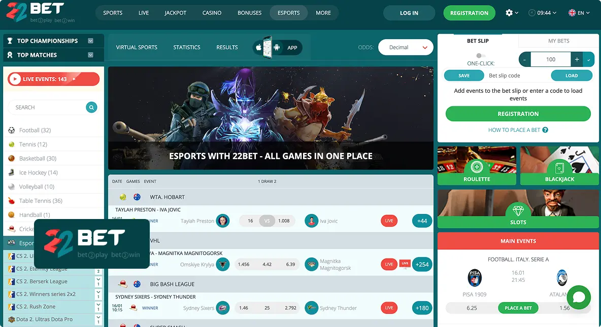 22Bet Apuestas En Línea